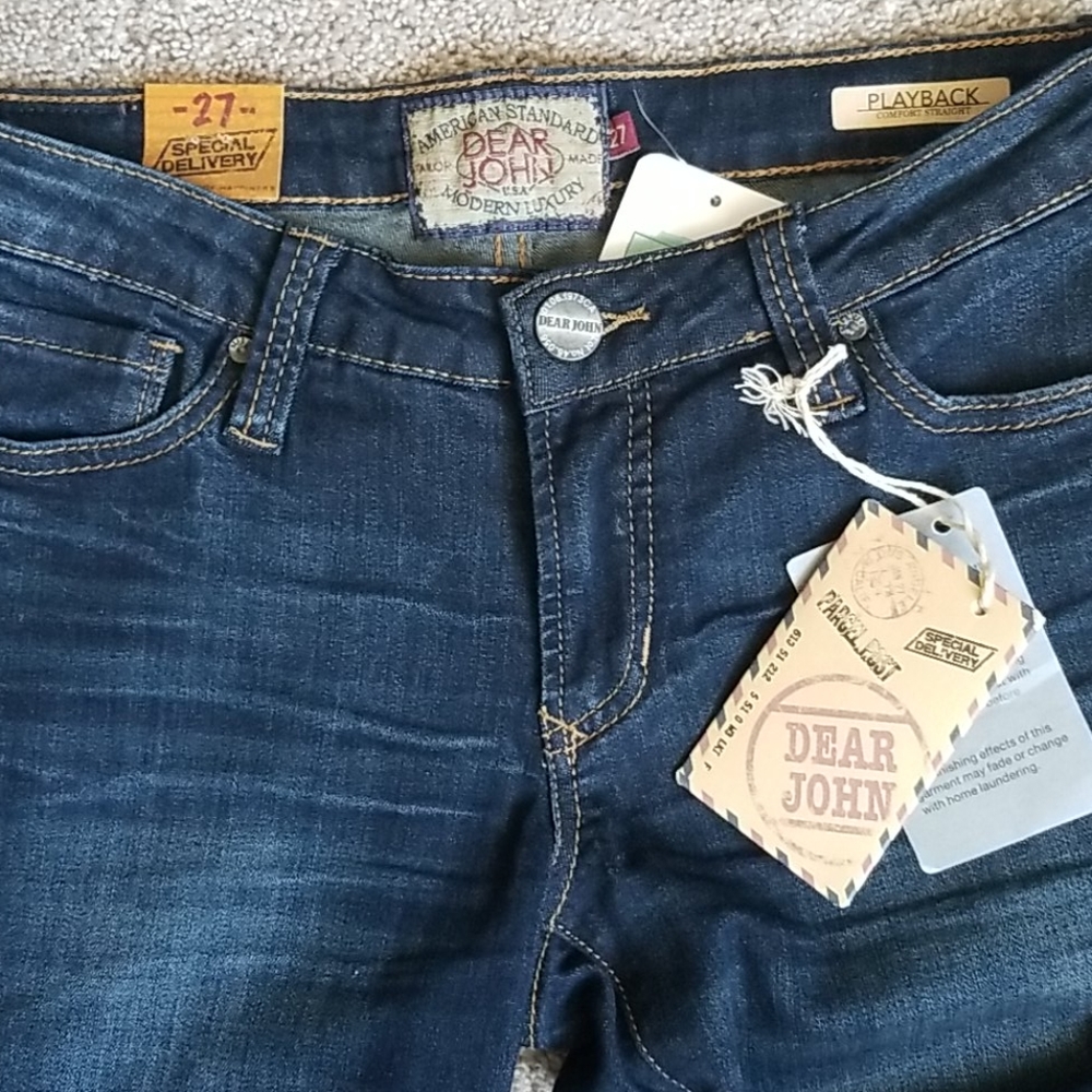 NWT Dear John Straight Leg Jeans - sz 27